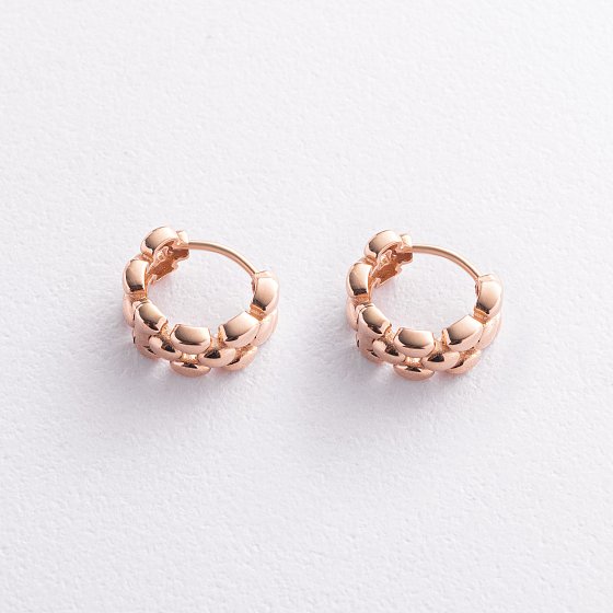 Серьги - кольца "Charlie" mini (красное золото) с09791 №3