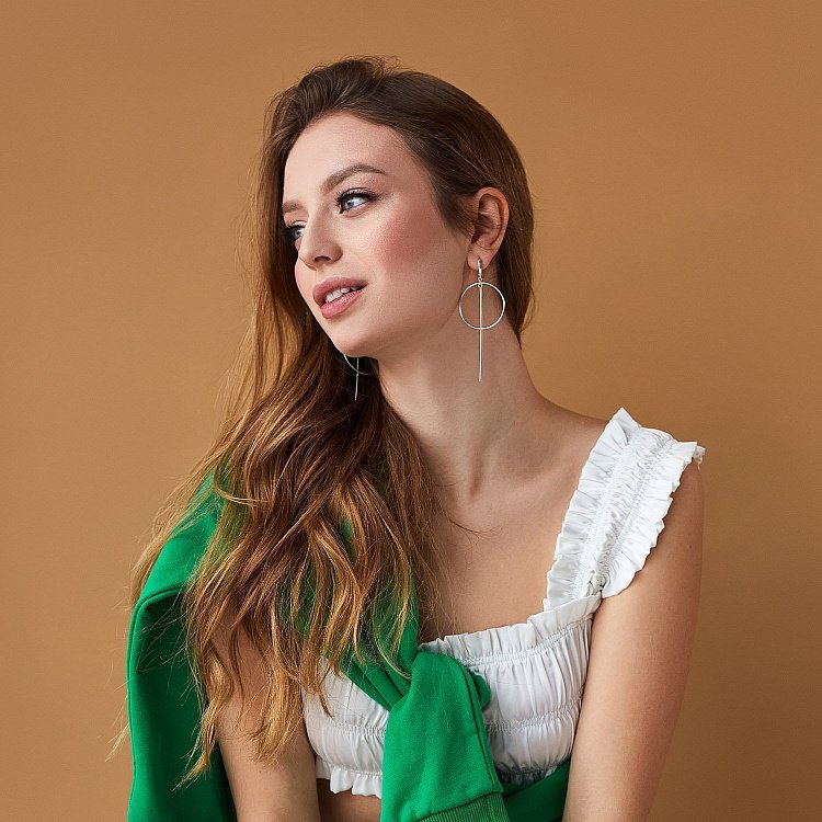 Срібні сережки "Геометрія" 122876 від ювелірного магазину Онікс - 12