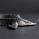 Серебряная фигура "Осетр" ручной работы 23107 от ювелирного магазина Оникс - 2