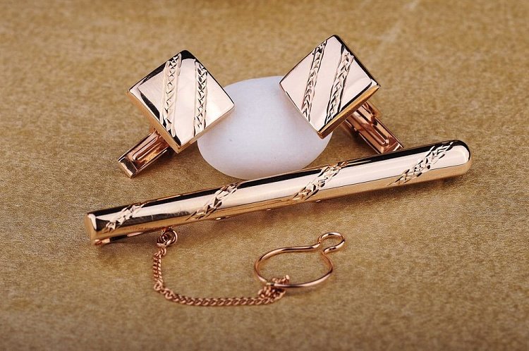 Зажим для галстука с узором заж00005х от ювелирного магазина Оникс - 3