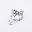 Срібний перстень з фіанітами 111768 от ювелирного магазина Оникс - 1