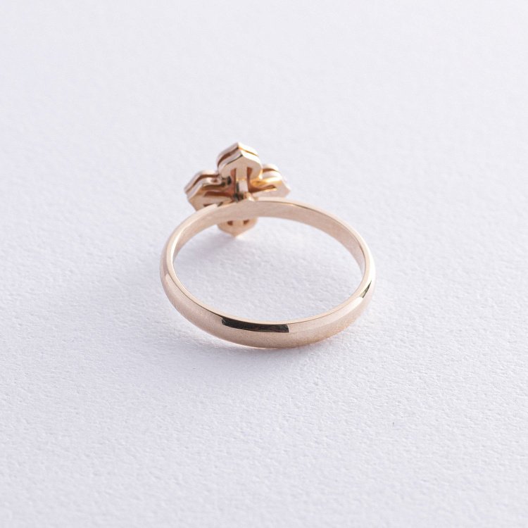 Кольцо "Клевер" в желтом золоте 235293100 от ювелирного магазина Оникс - 4