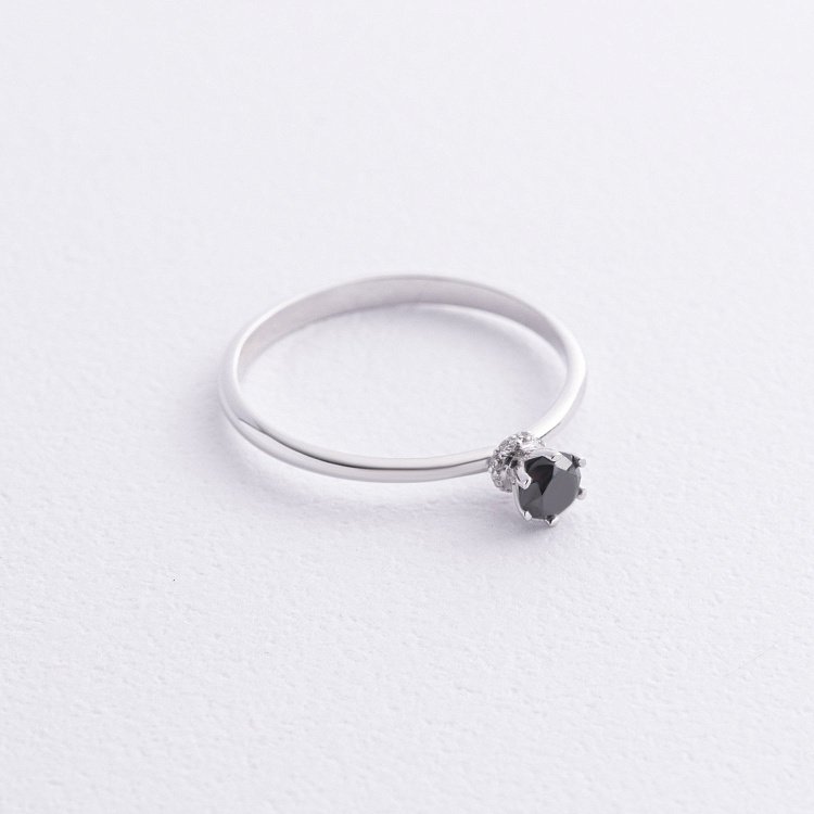 Заручальна каблучка з діамантами (біле золото) 241961121 від ювелірного магазину Онікс - 2