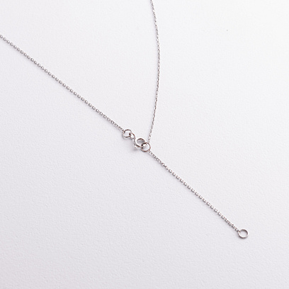 Золотое колье "Крестик" с фианитами кол02641 №3