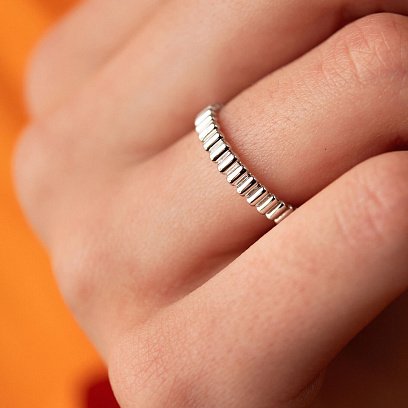 Каблучка "Бріттані" у білому золоті к07414 №8