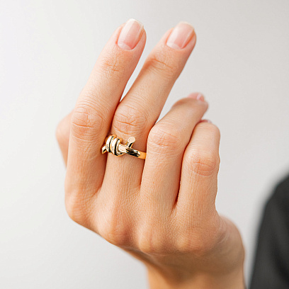 Кольцо "Brigitte" в желтом золоте к08383 №2