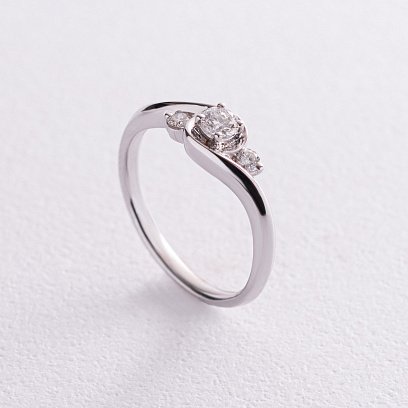 Золота каблучка з діамантами кб0381nl