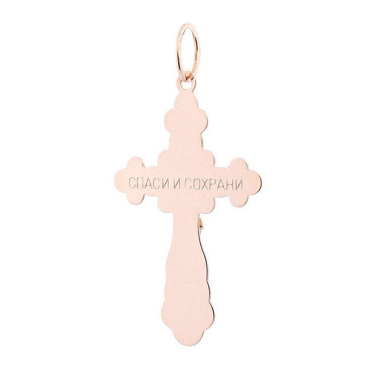 Золотий православний хрестик п02399 від ювелірного магазину Онікс - 1