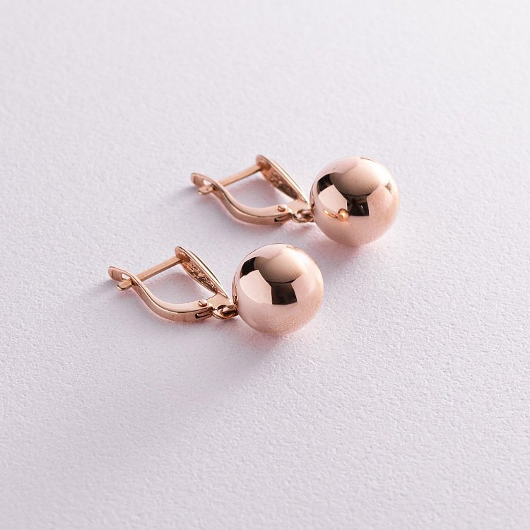 Золоті сережки "Кульки" с04744 від ювелірного магазину Онікс - 2