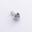Золотий кулон "Сердечко" (діаманти, рубіни) пб0320cha от ювелирного магазина Оникс - 2