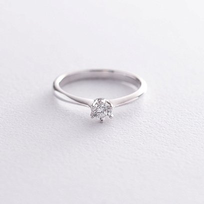 Заручальна золота каблучка з діамантом кб06297 №3