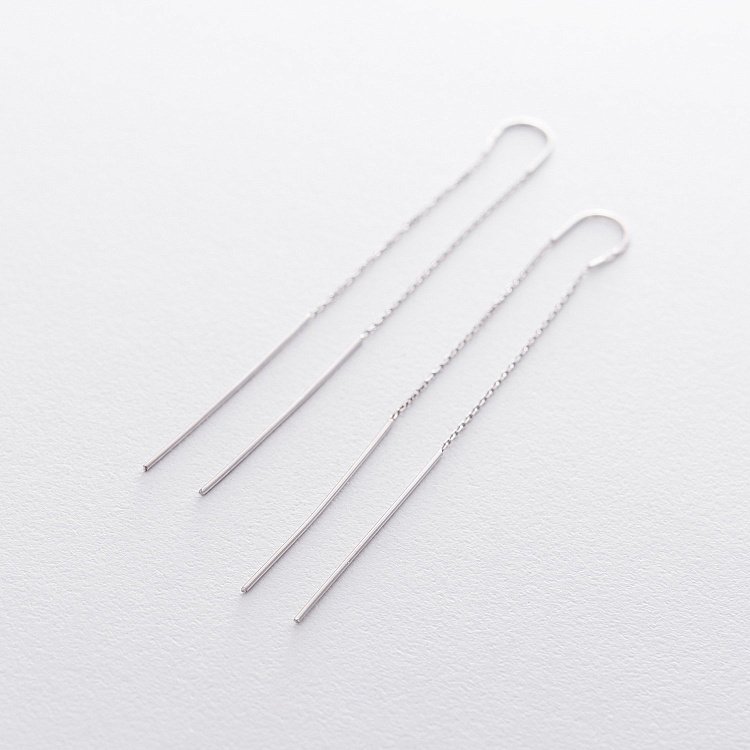 Золотые серьги-протяжки с06348 от ювелирного магазина Оникс