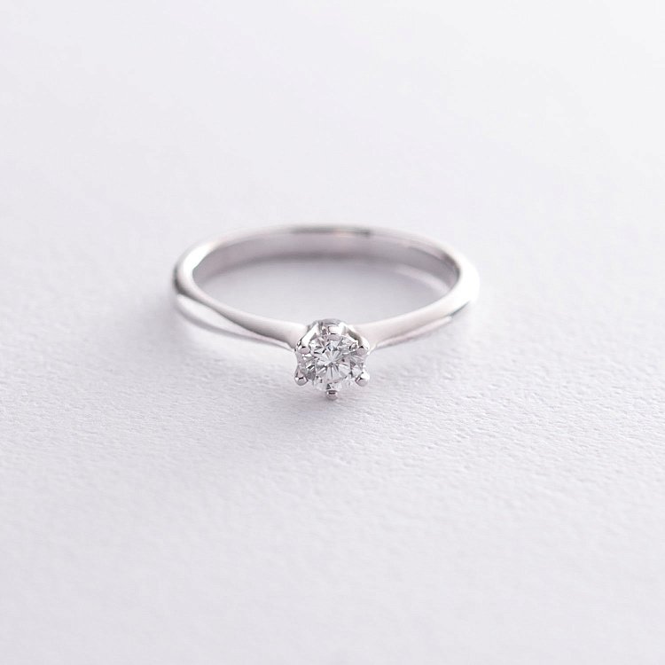 Заручальна золота каблучка з діамантом кб06297 від ювелірного магазину Онікс - 2