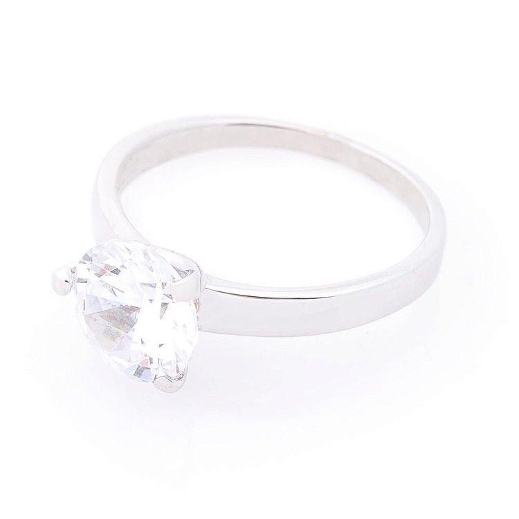 Золота заручальна каблучка з фіанітом к06179 від ювелірного магазину Онікс - 1