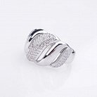 Срібний перстень з фіанітами 111828 от ювелирного магазина Оникс