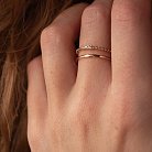 Двойное кольцо "Мириам" с фианитами (желтое золото) к07114 от ювелирного магазина Оникс - 2