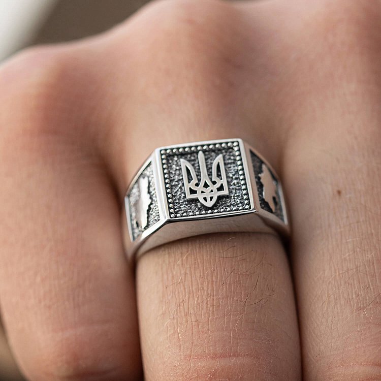 Срібна печатка "Герб України - Тризуб" 1035 від ювелірного магазину Онікс - 2