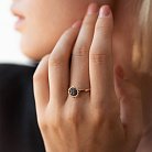 Золотое кольцо "Подсолнух" с черными бриллиантами 226153122 от ювелирного магазина Оникс - 8