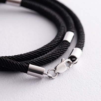 Шелковый шнурок с золотой застежкой 661б №5