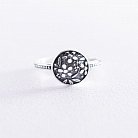 Кольцо "Цветочки" в серебре (чернение) 112548 от ювелирного магазина Оникс