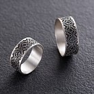 Серебряное обручальное кольцо "Вышиванка" 1114обр от ювелирного магазина Оникс - 6