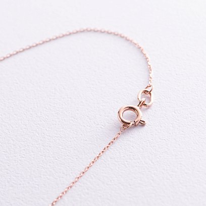 Колье "Крестик" в красном золоте кол01705 №6