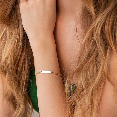 Браслет у жовтому золоті (можливе гравіювання) б05202 №2