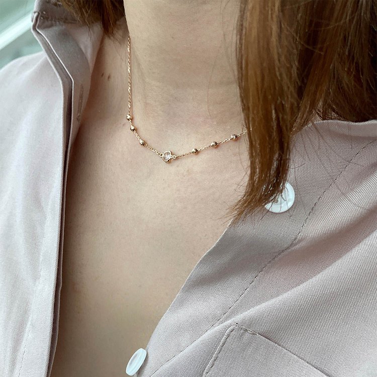 Золотое колье "Цветочек" кол01618 от ювелирного магазина Оникс - 5