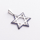 Золотий кулон "Зірка Давида" (діаманти, сапфіри) пб0404rc от ювелирного магазина Оникс