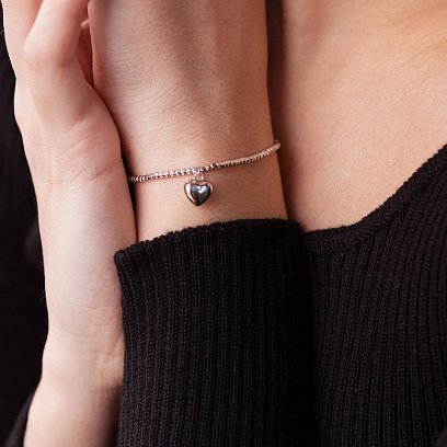 Золотий браслет "Сердечко" б03107 №12