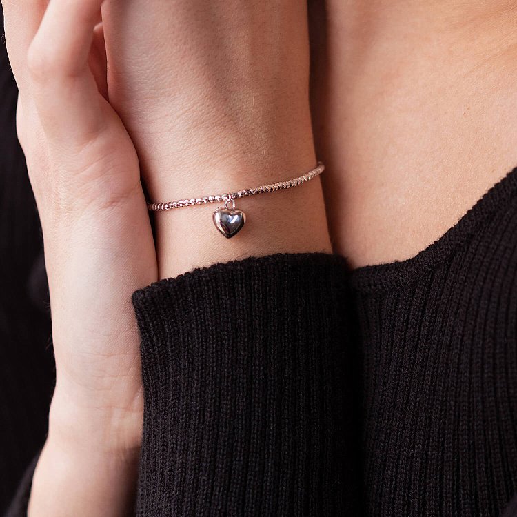 Золотий браслет "Сердечко" б03107 від ювелірного магазину Онікс - 13