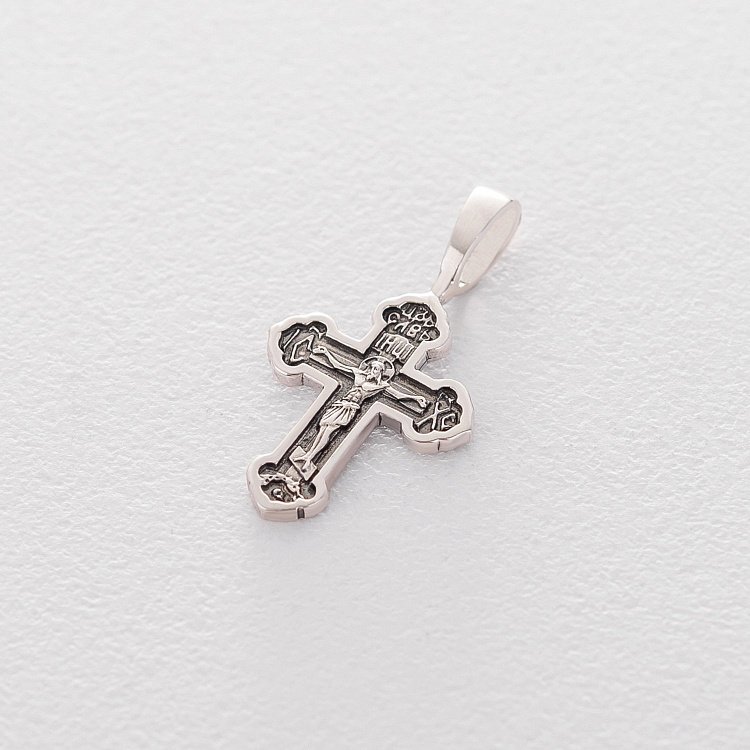 Серебряный православный крестик 132704 от ювелирного магазина Оникс