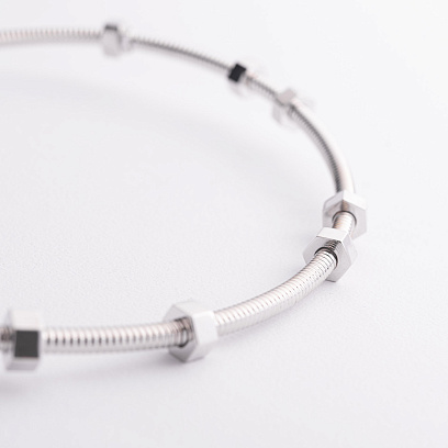 Колье "Гвоздь" в белом золоте кол02655 №2