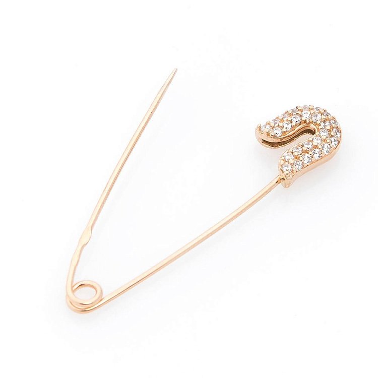 Золота шпилька з фіанітами зак00252 від ювелірного магазину Онікс - 1