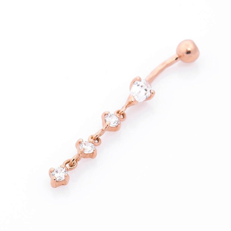 Золотий пірсинг (фіаніти) пир00072 від ювелірного магазину Онікс - 1