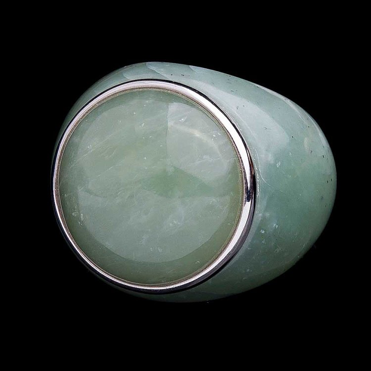 Кольцо с жадеитом 227к17 - 2 Кольцо с жадеитом 227к17 от ювелирного магазина Оникс - 2