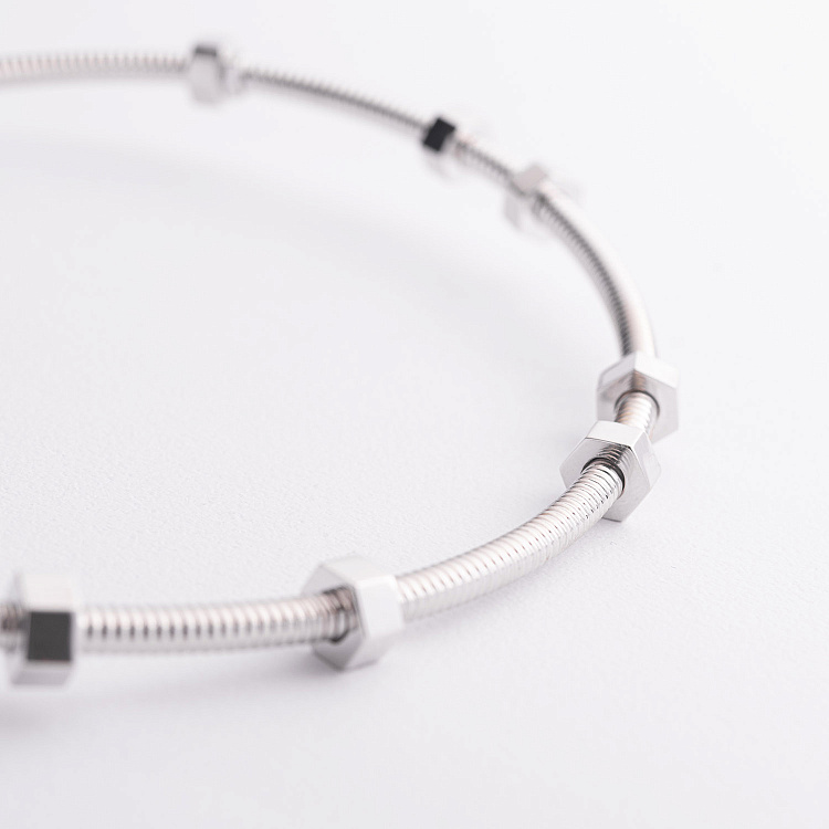 Колье "Гвоздь" в белом золоте кол02655 от ювелирного магазина Оникс - 1