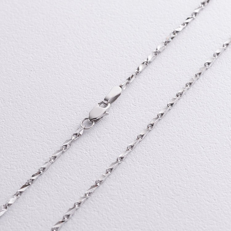 Фантазийная цепочка в белом золоте ц00471 от ювелирного магазина Оникс