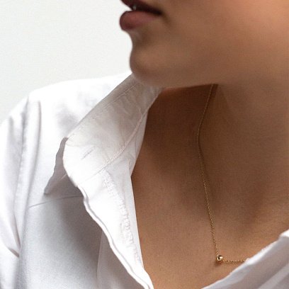 Колье "Шар" в желтом золоте (0.5 см) кол01759 №3