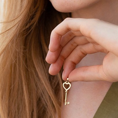 Підвіска "Ключик" в червоному золоті п03500 №2