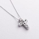 Кольє "Хрестик" у білому золоті (діаманти, сапфіри) колб0201mi от ювелирного магазина Оникс - 2