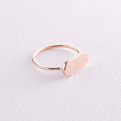 Каблучка в червоному золоті (можливе гравіювання) к07134 №7