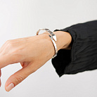 Жорсткий браслет "Змія" у білому золоті б05408 от ювелирного магазина Оникс - 3