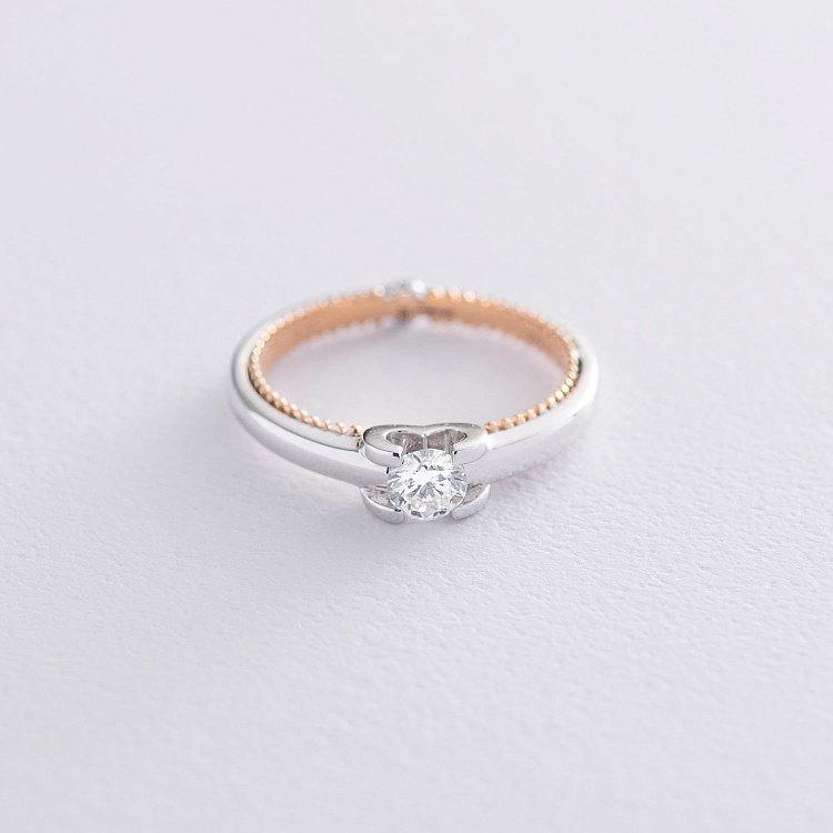 Золотое кольцо с бриллиантами кб0331lg от ювелирного магазина Оникс