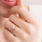 Помолвочное золотое кольцо с бриллиантом 220431121 от ювелирного магазина Оникс - 4