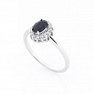Женское кольцо (сапфир, фианиты) 111437 от ювелирного магазина Оникс