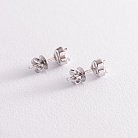 Золоті сережки - пусети "Сердечки" з діамантами сб0381z от ювелирного магазина Оникс - 3