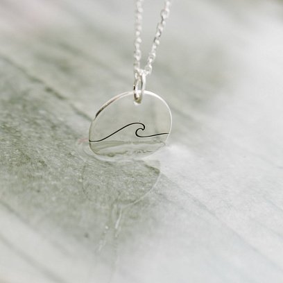 Серебряный кулон "Морская волна" 132724вол №7