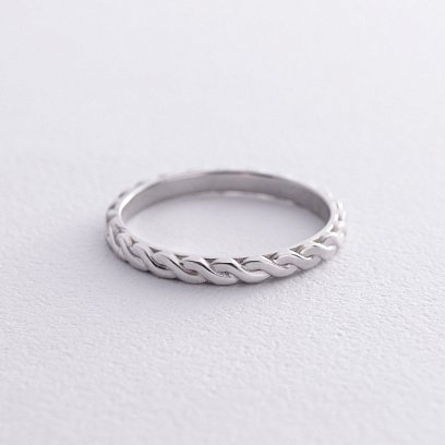 Каблучка "Косичка" у сріблі 7075 №3