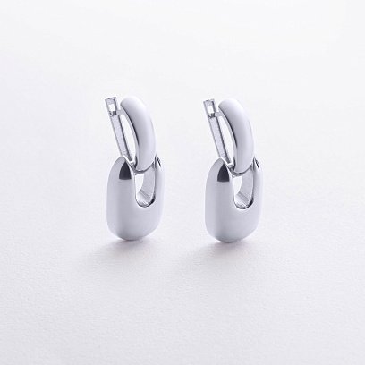 Сережки "Nicoletta" у білому золоті с09152 №4